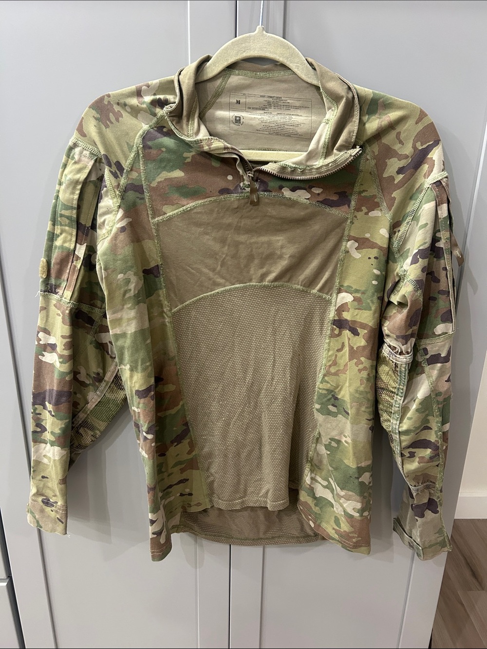 US Army OCP Multicam ACS 1/4 Zip Combat Shirt Flame Resistant Medium Tactical
